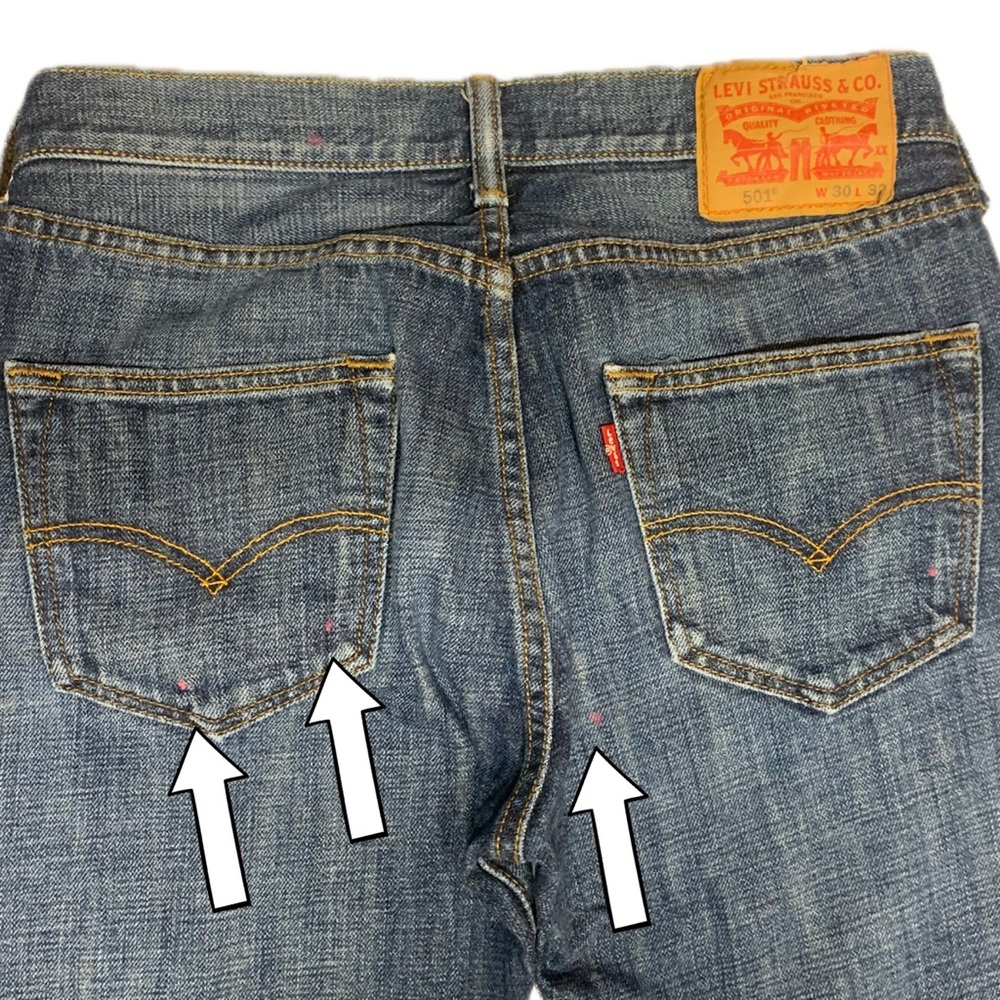Levi’s 501 Original Fit Straight Leg Button Fly Jeans 30x32 - Picture 9 of 15
